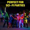 imageLiberty Imports 12 Pack LED Light Up Sabers Set  Fully Retractable Motion Sensitive Swords with FX Sound Effects for Kids and Adults Role Play
