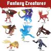 imageLiberty Imports 12 Pack Medieval Knights ampamp Fantasy Dragons Figurines Set  Mythical Creatures with Knights Dragons Wyvern Griffin and More  Mini Toy Figures for Kids