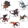 imageLiberty Imports 12 Pack Mythical Dragon Action Toy Figures Realistic Animal Collection Play Set Small Dragon Theme Party Favors ampamp Cake Toppers Toy for Kids