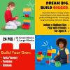 imageLiberty Imports 24 PCS Giant Building Blocks Starter Set for Toddlers Plastic Large Building Blocks for Kids Creative Play Big Stacking Bricks for Children Kids Primary ColorsPrimary Colors