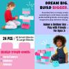 imageLiberty Imports 24 PCS Giant Building Blocks Starter Set for Toddlers Plastic Large Building Blocks for Kids Creative Play Big Stacking Bricks for Children Kids Primary ColorsPastel Colors