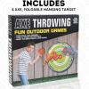 imageLiberty Imports Foam Axe Throwing Game  Indoor Outdoor Toy Lumberjack Hatchet Toss Ax Game with 4 Foam Axes One 22 Easy Fold Target for Kids and Adults