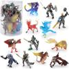 imageLiberty Imports 12 Pack Medieval Knights ampamp Fantasy Dragons Figurines Set  Mythical Creatures with Knights Dragons Wyvern Griffin and More  Mini Toy Figures for Kids