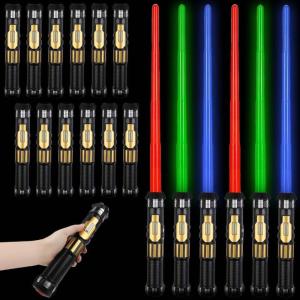 imageLiberty Imports 12 Pack LED Light Up Sabers Set  Fully Retractable Motion Sensitive Swords with FX Sound Effects for Kids and Adults Role Play