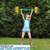 imageKids Exercise Weight Set  3in1 Adjustable Workout Toy Equipment for Children Pretend Play Exercise  Toddler Beginner Gym Fitness Weightlifting and Powerlifting Dumbbell Barbell Kettlebell