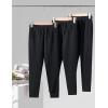 image3 Pack Boys Lightweight Jogger Pants Youth Athletic Sweatpants Kids Toddlers Clothes ApparelBlack