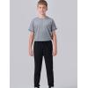image3 Pack Boys Lightweight Jogger Pants Youth Athletic Sweatpants Kids Toddlers Clothes ApparelBlack