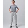image3 Pack Boys Lightweight Jogger Pants Youth Athletic Sweatpants Kids Toddlers Clothes ApparelBlackCharcoalGray