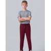 image3 Pack Boys Lightweight Jogger Pants Youth Athletic Sweatpants Kids Toddlers Clothes ApparelBlackKhakiMaroon