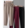 image3 Pack Boys Lightweight Jogger Pants Youth Athletic Sweatpants Kids Toddlers Clothes ApparelBlackKhakiMaroon