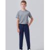image3 Pack Boys Lightweight Jogger Pants Youth Athletic Sweatpants Kids Toddlers Clothes ApparelNavy