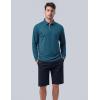 image3 Pack Dry Fit Long Sleeve Polo Shirts for Men Athletic Collared Golf TShirts Performance TopsSet 2