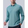 image3 Pack Dry Fit Long Sleeve Polo Shirts for Men Athletic Collared Golf TShirts Performance TopsSet 3