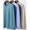 image3 Pack Dry Fit Long Sleeve Polo Shirts for Men Athletic Collared Golf TShirts Performance TopsSet 3
