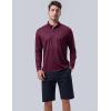 image3 Pack Dry Fit Long Sleeve Polo Shirts for Men Athletic Collared Golf TShirts Performance TopsSet 6