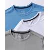 image3 Pack Mens Dry Fit Long Sleeve T Shirts Lightweight Athletic Performance Tops with Thumb Holes HikingBlueGrayWhite