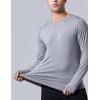 image3 Pack Mens Dry Fit Long Sleeve T Shirts Lightweight Athletic Performance Tops with Thumb Holes HikingBlueGrayWhite