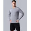 image3 Pack Mens Dry Fit Long Sleeve T Shirts Lightweight Athletic Performance Tops with Thumb Holes HikingBlueGrayWhite
