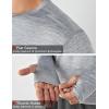 image3 Pack Mens Dry Fit Long Sleeve T Shirts Lightweight Athletic Performance Tops with Thumb Holes HikingHeather Light GrayBlueMaroon