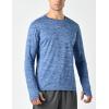 image3 Pack Mens Dry Fit Long Sleeve T Shirts Lightweight Athletic Performance Tops with Thumb Holes HikingHeather Light GrayBlueMaroon