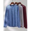 image3 Pack Mens Dry Fit Long Sleeve T Shirts Lightweight Athletic Performance Tops with Thumb Holes HikingHeather Light GrayBlueMaroon