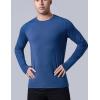 image3 Pack Mens Dry Fit Long Sleeve T Shirts Lightweight Athletic Performance Tops with Thumb Holes HikingOliveBlackSteel Blue