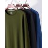 image3 Pack Mens Dry Fit Long Sleeve T Shirts Lightweight Athletic Performance Tops with Thumb Holes HikingOliveBlackSteel Blue