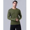 image3 Pack Mens Dry Fit Long Sleeve T Shirts Lightweight Athletic Performance Tops with Thumb Holes HikingOliveBlackSteel Blue