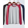 image3 Pack Mens Dry Fit Long Sleeve T Shirts Lightweight Athletic Performance Tops with Thumb Holes HikingRaglan GrayBlack  GrayRed  WhiteNavy