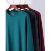 image3 Pack Mens Dry Fit Long Sleeve T Shirts Lightweight Athletic Performance Tops with Thumb Holes HikingTealMaroonCharcoal