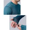image3 Pack Mens Dry Fit Long Sleeve T Shirts Lightweight Athletic Performance Tops with Thumb Holes HikingTealMaroonCharcoal