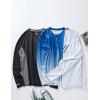 image3 Pack Mens Dry Fit Long Sleeve T Shirts Lightweight Athletic Performance Tops with Thumb Holes HikingWhiteBlackGradient Blue