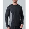image3 Pack Mens Dry Fit Long Sleeve T Shirts Lightweight Athletic Performance Tops with Thumb Holes HikingWhiteBlackGradient Blue