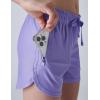 image4 Pack Youth Girls Athletic Shorts 3quot Girls Soccer Shorts Kids Workout Gym Clothes Activewear Apparel with Zipper PocketsPurpleCharcoalGreenPink