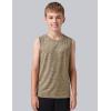 image5 Pack Boys Athletic Tank Tops Dry Fit Sleeveless Shirts Youth Kids Performance Workout ClothesEarth Tones