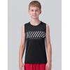 image5 Pack Boys Athletic Tank Tops Dry Fit Sleeveless Shirts Youth Kids Performance Workout ClothesGrayBlackWhiteTeal BlueGradient Red