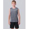 image5 Pack Boys Athletic Tank Tops Dry Fit Sleeveless Shirts Youth Kids Performance Workout ClothesGrayNavyBlackCharcoalLight Gray