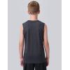 image5 Pack Boys Athletic Tank Tops Dry Fit Sleeveless Shirts Youth Kids Performance Workout ClothesGrayNavyBlackCharcoalLight Gray