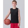 image5 Pack Boys Athletic Tank Tops Dry Fit Sleeveless Shirts Youth Kids Performance Workout ClothesRedBlueLimeBlackWhite