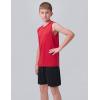 image5 Pack Boys Athletic Tank Tops Dry Fit Sleeveless Shirts Youth Kids Performance Workout ClothesRedBlueLimeBlackWhite