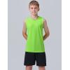 image5 Pack Boys Athletic Tank Tops Dry Fit Sleeveless Shirts Youth Kids Performance Workout ClothesRedBlueLimeBlackWhite