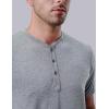 image3Pack Mens Casual Henley Shirts  Comfort Soft Stretch Tees Relaxed Fit 3Button Summer TShirtsBlackBurgundyLight Gray
