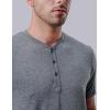 image3Pack Mens Casual Henley Shirts  Comfort Soft Stretch Tees Relaxed Fit 3Button Summer TShirtsDark GrayLight BlueLight Khaki