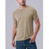 image3Pack Mens Casual Henley Shirts  Comfort Soft Stretch Tees Relaxed Fit 3Button Summer TShirtsDark GrayLight BlueLight Khaki