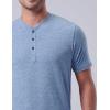 image3Pack Mens Casual Henley Shirts  Comfort Soft Stretch Tees Relaxed Fit 3Button Summer TShirtsDark GrayLight BlueLight Khaki