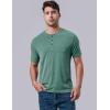 image3Pack Mens Casual Henley Shirts  Comfort Soft Stretch Tees Relaxed Fit 3Button Summer TShirtsGrayBlueOlive