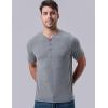 image3Pack Mens Casual Henley Shirts  Comfort Soft Stretch Tees Relaxed Fit 3Button Summer TShirtsGrayBlueOlive