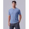 image3Pack Mens Casual Henley Shirts  Comfort Soft Stretch Tees Relaxed Fit 3Button Summer TShirtsGrayBlueOlive