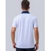 image3Pack Mens Golf Shirt Performance Sport Short Sleeve Moisture Wicking Dry Fit Golf Polo Active Shirts for MenPrinted NavyWhiteLavender