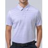 image3Pack Mens Golf Shirt Performance Sport Short Sleeve Moisture Wicking Dry Fit Golf Polo Active Shirts for MenPrinted NavyWhiteLavender